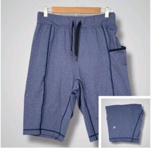 Lululemon Athletica For The People‎ Men Shorts Large Heathered Blue Drawstring